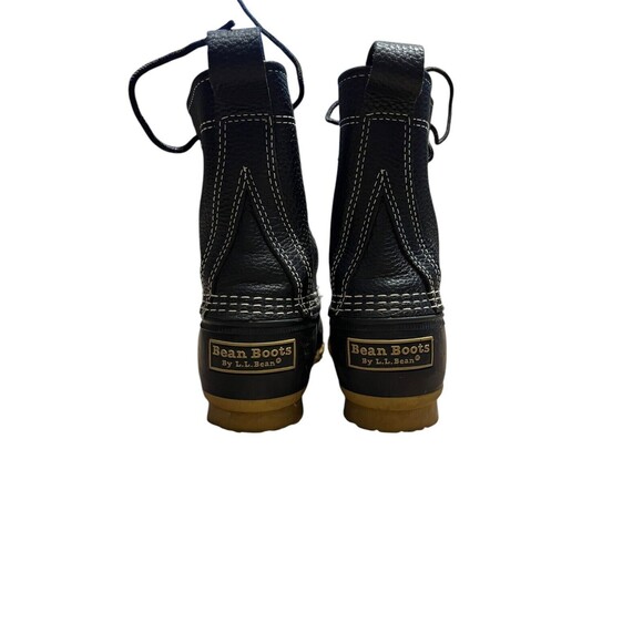 LL Bean Classic Men's 8" Black Bean Duck Boots Size 7/9 Womens Made in Maine USA - Picture 6 of 9
